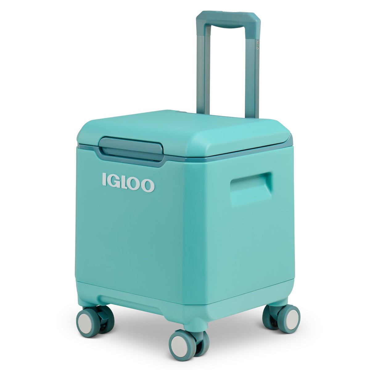 Igloo Tag Along 360 Spinner Cooler | 20 Quart Rolling Ice Chest | Lagoon Teal