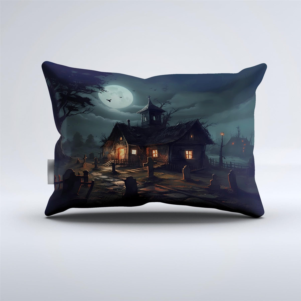 Halloween Haunted House Design Comforter Set | Horror Festive Spooky Manor Prints Bedding Set | with Soft Comforter+2 Pillow Shams(3PCS) or Sheet (4PCS) (D,Queen-3PCS)
