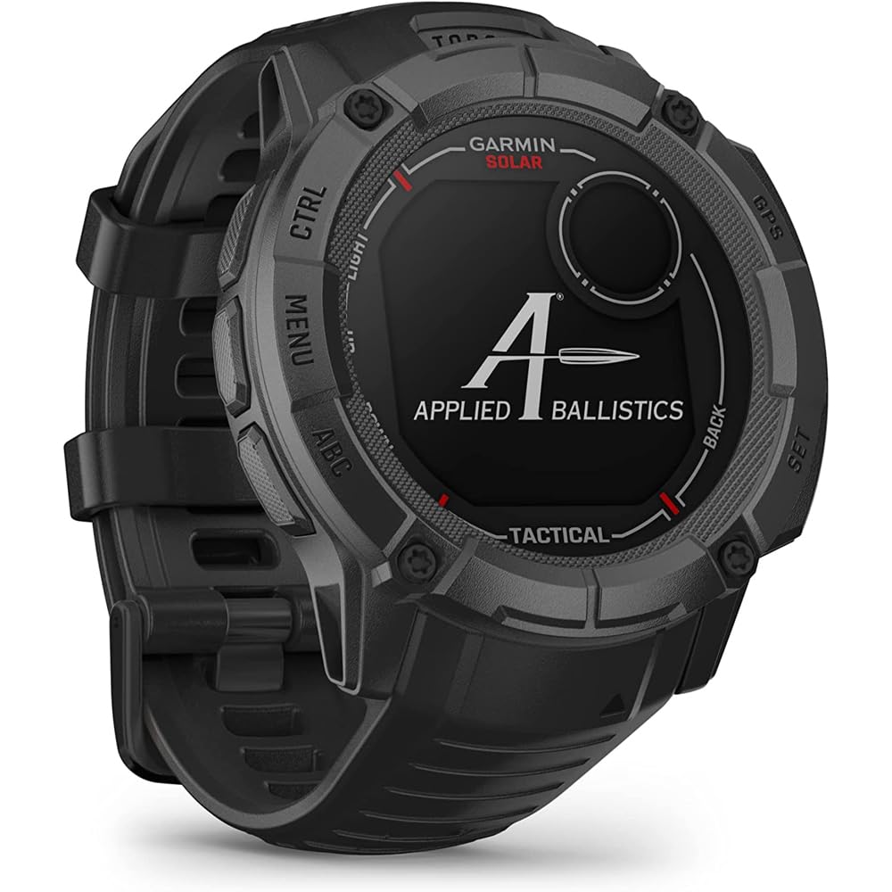 Garmin Instinct 2X Solar - Tactical Edition, Solar Charging, Rugged GPS Smartwatch, Built-in Flashlight, Ballistics Calculator, Black 010-02805-13 Bundle with 2 YR CPS Enhanced Protection Pack