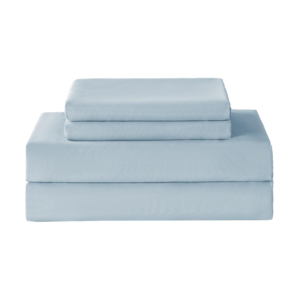 Yibeizi Queen Sheet Set Cooling Sheets Deep Pocket Queen Size Bed Sheets Set, Light Blue Soft Microfiber Oeko-Tex Sheets & Pillowcases Hypoallergenic Wrinkle Free Bedsheets