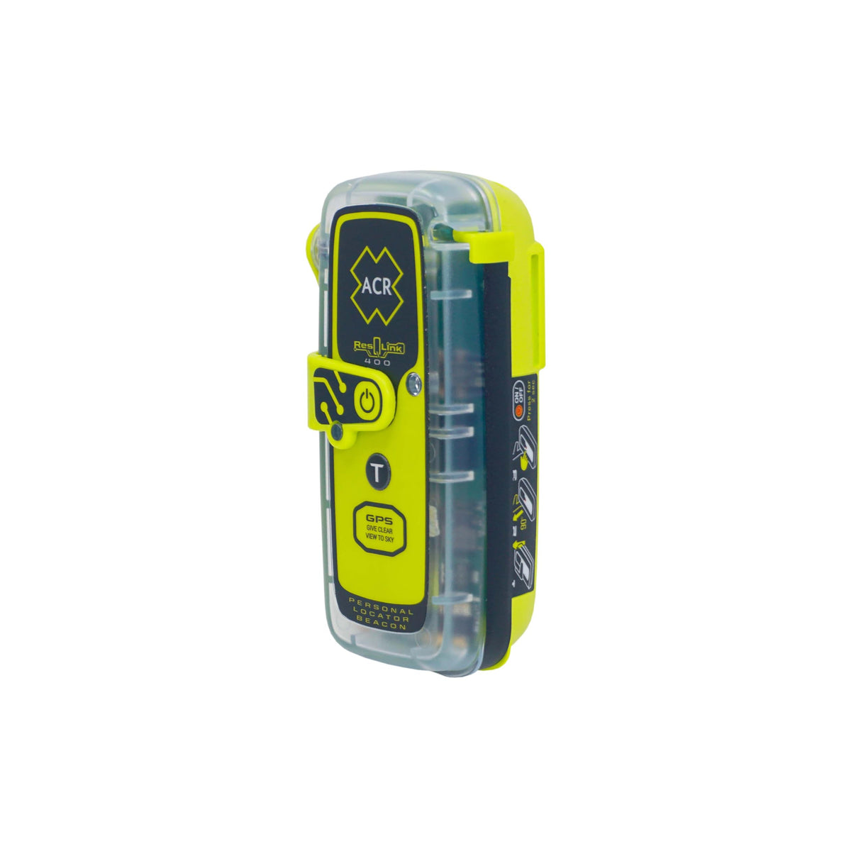 ACR ResQLink 400 - SOS Personal Locator Beacon with GPS and Global Coverage - Designed to Alert Search and Rescue Efforts for Any Outdoor Emergency - Ideal for Hiking, Hunting, Boating, Fishing