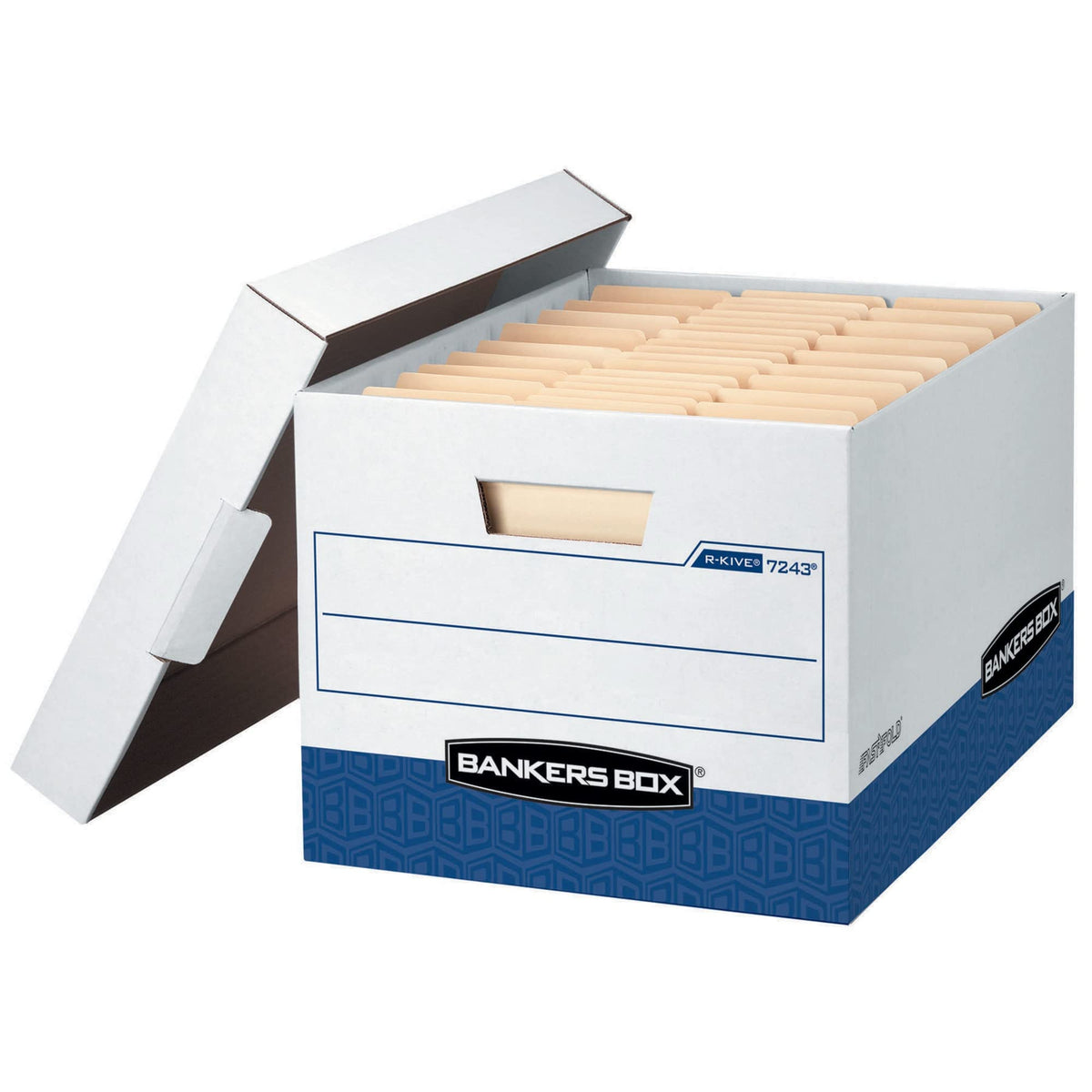 Fellowes Bankers Box 20-Pack R-Kive Heavy Duty File Storage Boxes with Lids, FastFold Assembly, Letter/Legal, (0724314)