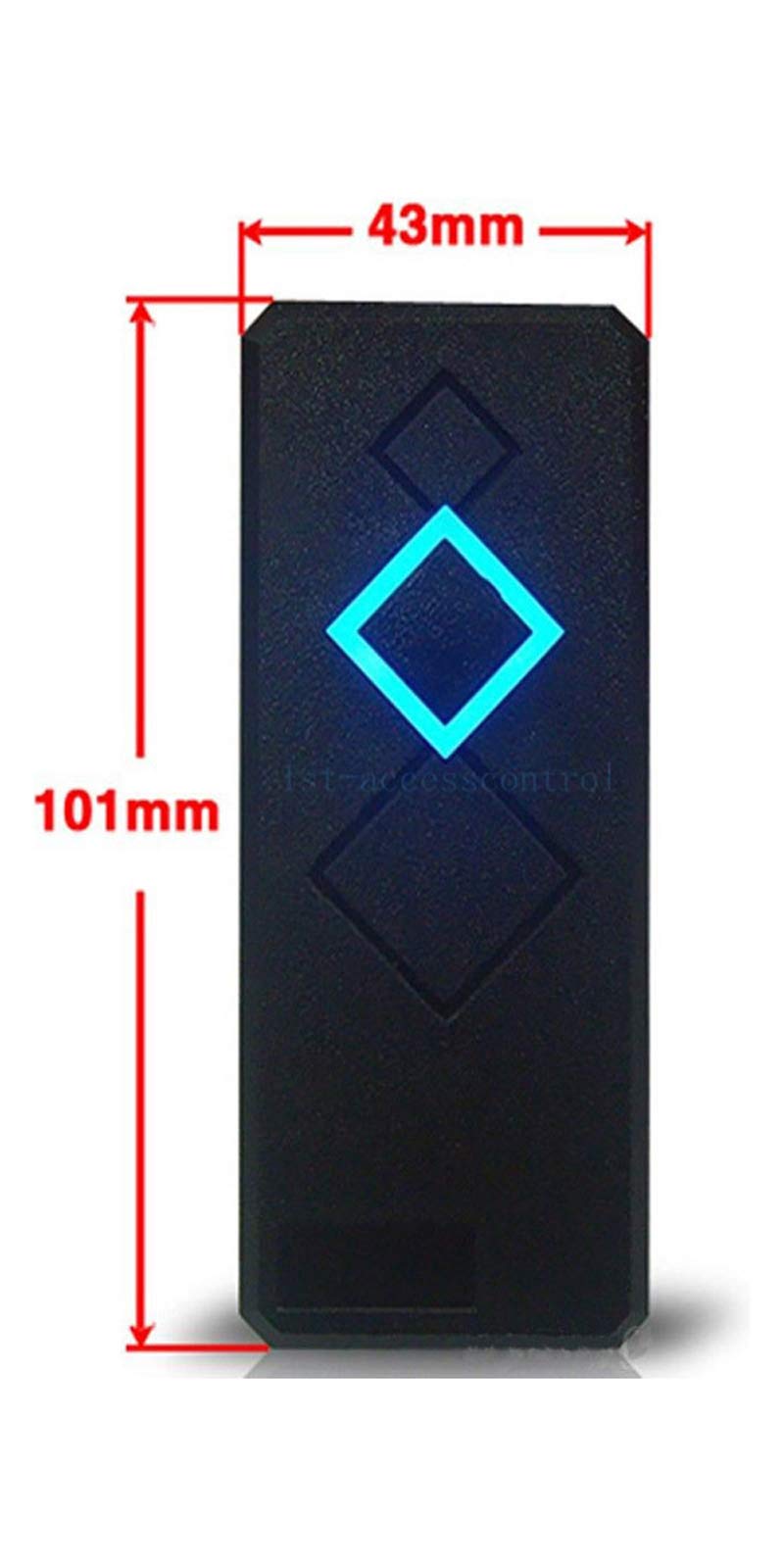 MENGQI-CONTROL 2 Door Access Control Panel System 600lbs Waterproof Magnetic Lock RFID Reader Metal Exit Button 110V Power Supply Box USB Reader RFID Card Key Fob Phone APP Remotely Open Door