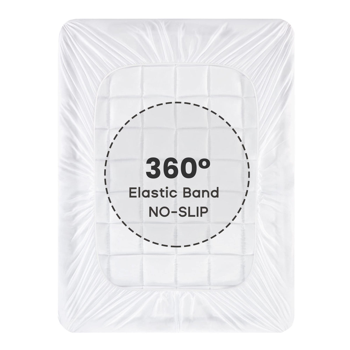 Sonive Twin Mattress Protector, Mattress Topper up to 21 Inches Deep Pocket, Cozy Mattress Pad Microfiber Fitted Mattress Breathable Mattress Cover Machine Washable White