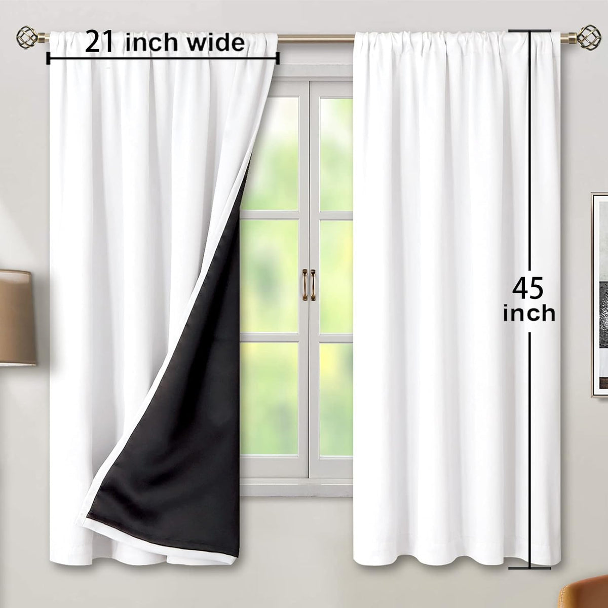 Tificats Farmhouse Kitchen Curtains,Rustic Brown Wooden Utensils Cafe Inspirational Quotes Buffalo Plaid Blackout Rod Pocket Window Treatment for Dining Room Cafe Bedroom21 W x 45" L (Pack of 2)