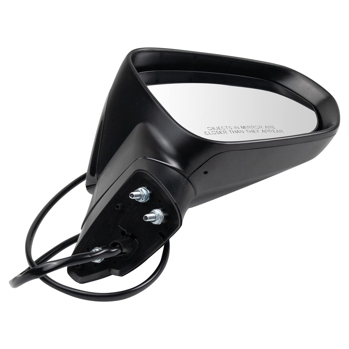 TRQ Passenger Side Power Folding Heated Mirror Smooth Black Paint to Match Compatible with 2018-2021 Lexus NX300h LX1321166