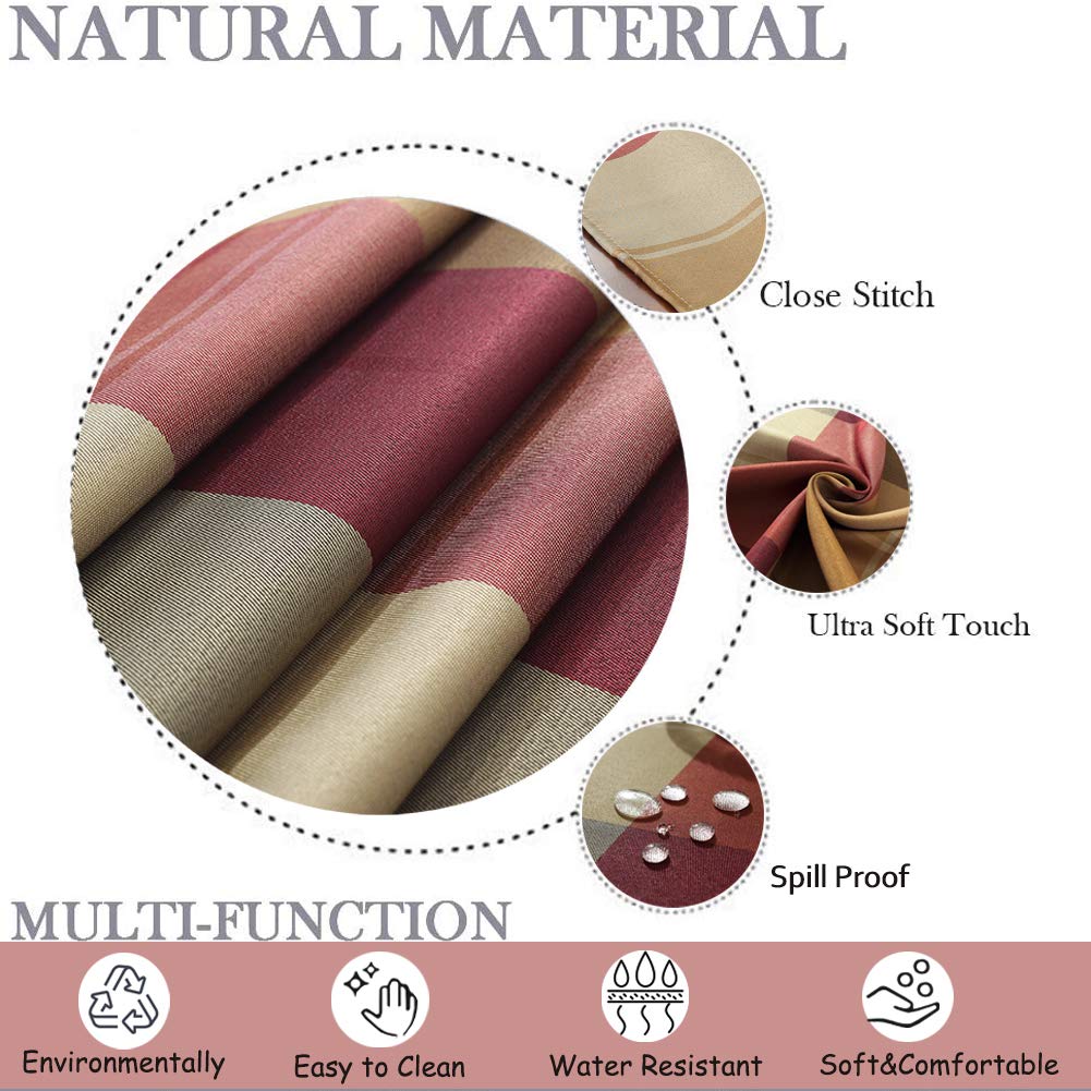 Rectangle Tablecloth 52 x 70 Inch Checkered Table Cloths Spillproof Anti-Shrink Soft and Wrinkle Resistant Decorative Fabric Table Cover for Kitchen Dinning Tabletop Outdoor(Rectangle/Oblong,Red)