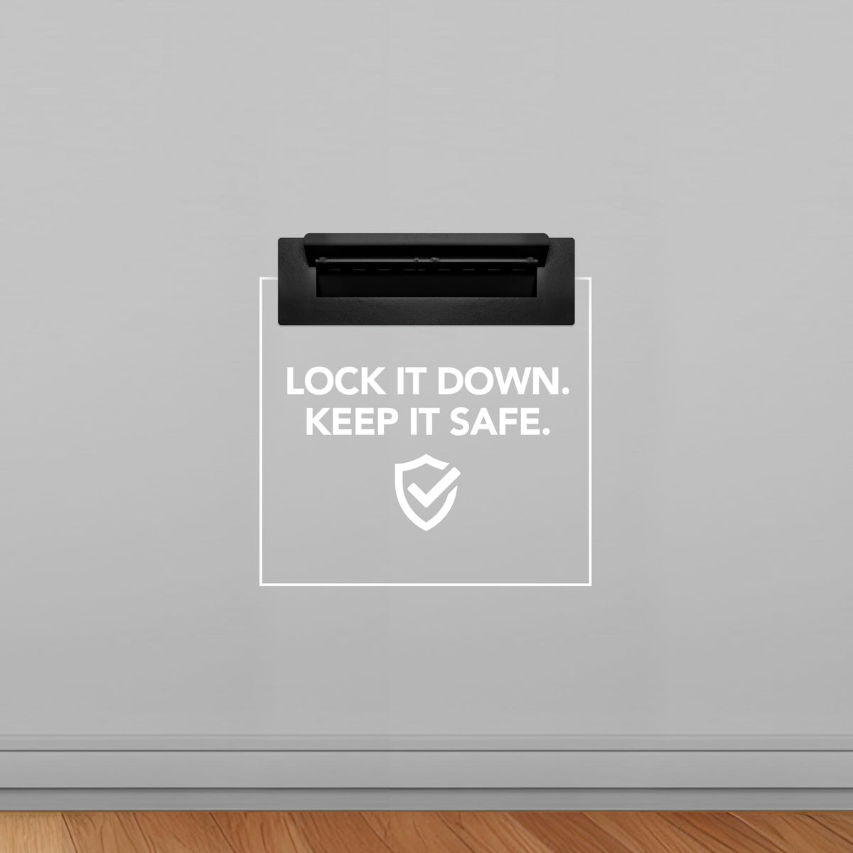 Durabox Through-The-Wall Drop Box Deposit Safe 17 x 13 x 7 - Heavy Duty Steel Mailbox with Lock for Receiving Mail, Checks, Letters, Cash and More for Home, Office and Commercial Use (D700) (Black)