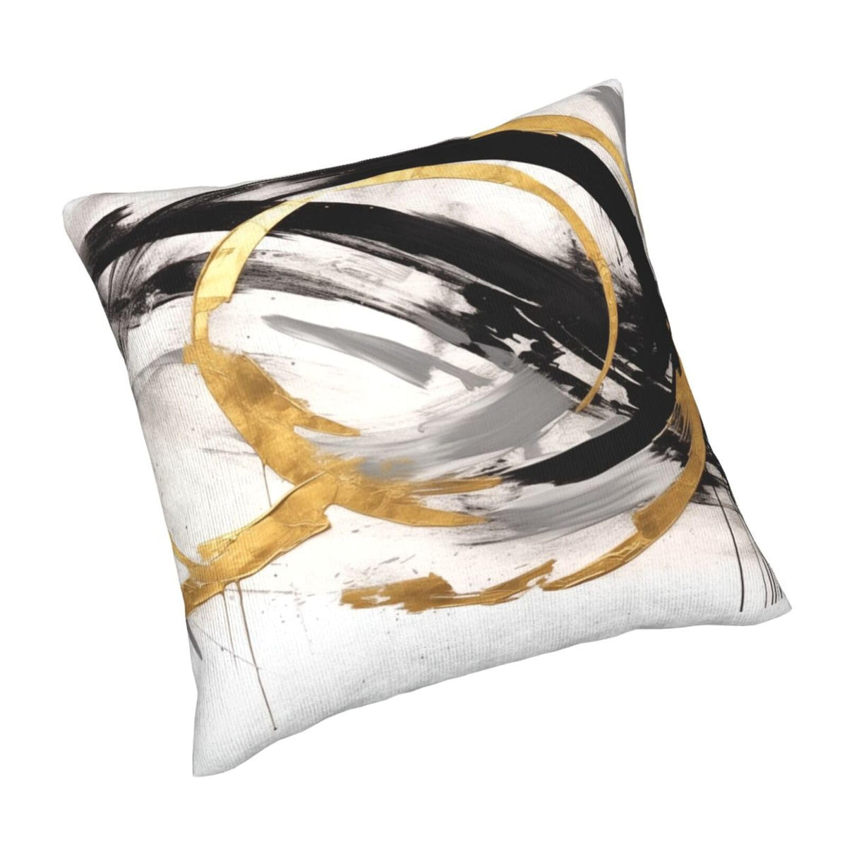 Droerfes Abstract Black Gold Throw Pillow Covers Set of 2 Couch Pillow Case Decoration Cushion Covers for Sofa Home Living Room Bedroom Outdoor 18X18 Inch