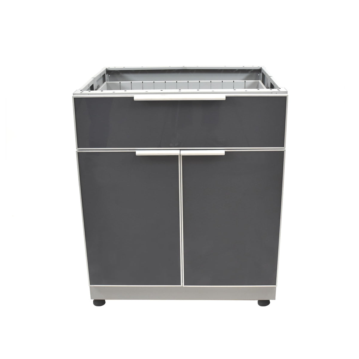 Blue Sky Outdoor Living, OKC3024GDR1DG, 2-Door, 1-Drawer Outdoor Kitchen Cabinet – Durable Weather-Resistant Storage for Patios, Backyards, and Grilling Stations – Slate Gray