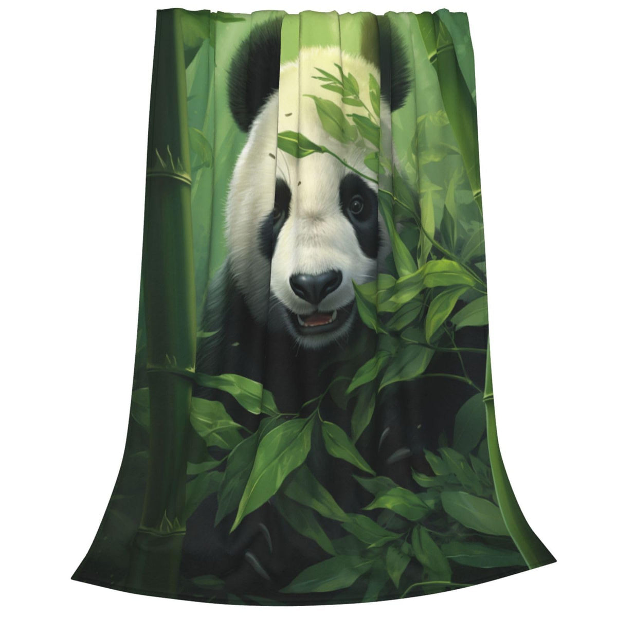 amepay Cute Giant Panda Bamboo Blanket Gifts for Panda Lovers Adults Kids Bear Flannel Throw Blankets Soft Fuzzy Lightweight for Home Decor Couch Bed Sofa 60x50 Inches