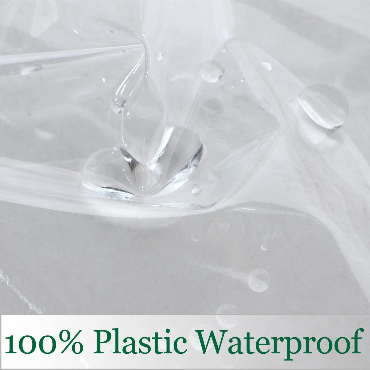 Obstal Clear Plastic Tablecloth 60 x 60 Inch, 100% Waterproof Oil-Proof Spill-Proof Vinyl PVC Table Cloth, Wipeable Square Tablecloth Protector for Dining Table, Outdoor and Indoor Uses, Clear