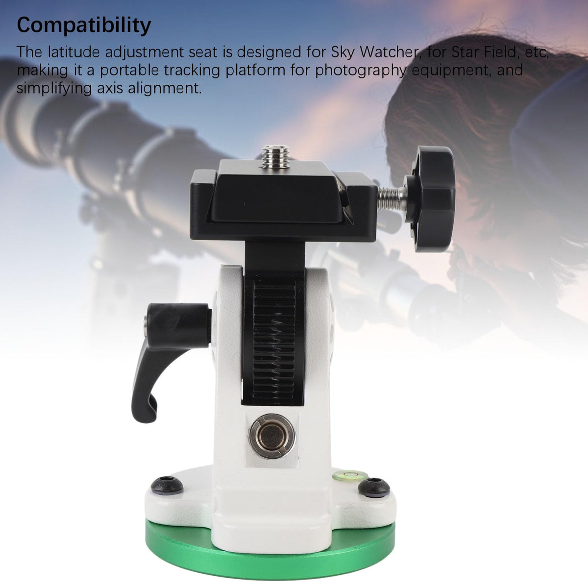 Latitude Adjustment Seat, Flexible 90° Adjustment Equatorial Wedge Instrument Latitude Base, Telescope Mount for Astronomy Telescope Accessory