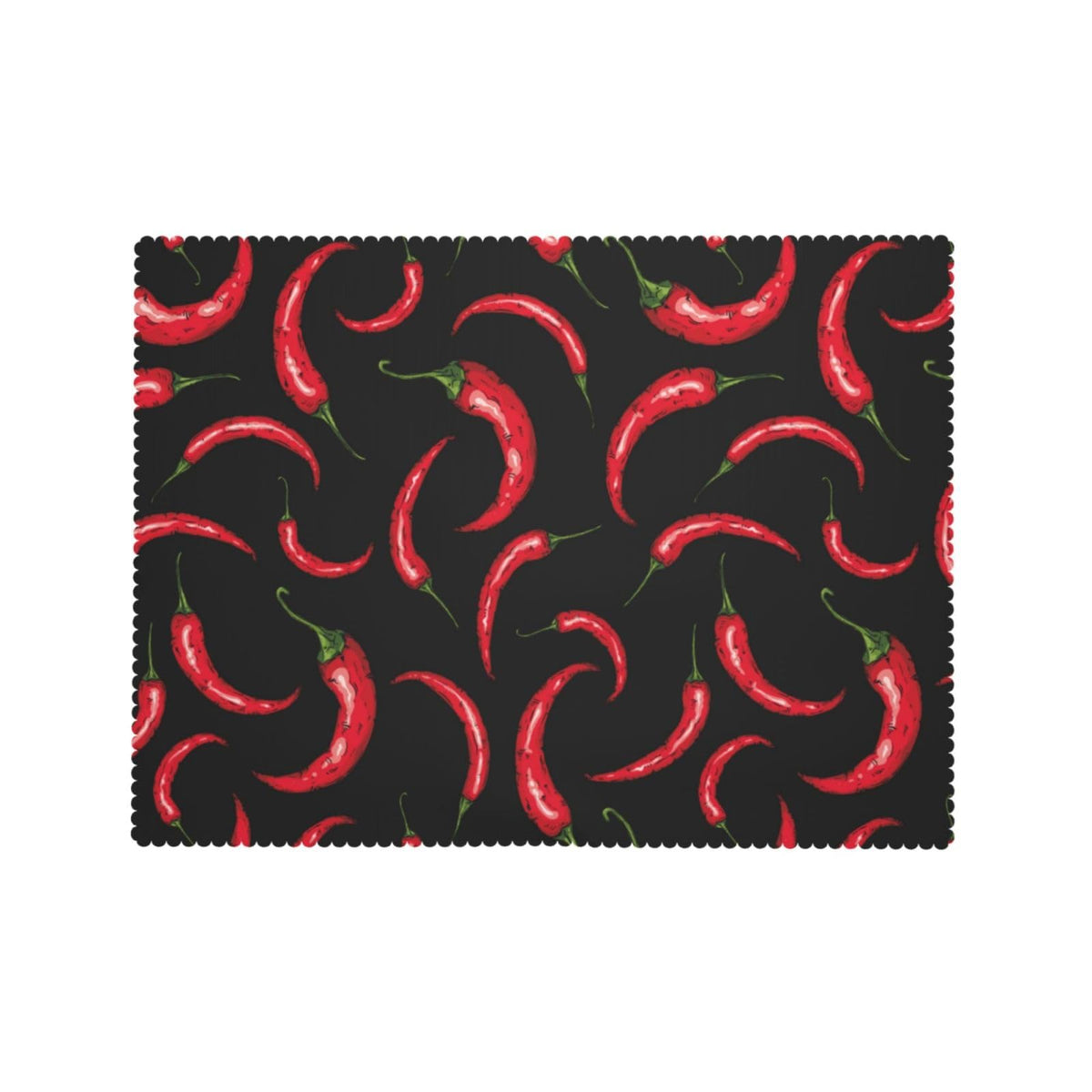 DANSICUINI Chili Pepper Rectangle Tablecloth Red Hot Chili Pepper Table Cloth Black Rectangular Tablecloth Table Cover for Dining Kitchen Party 54 x 72 Inch