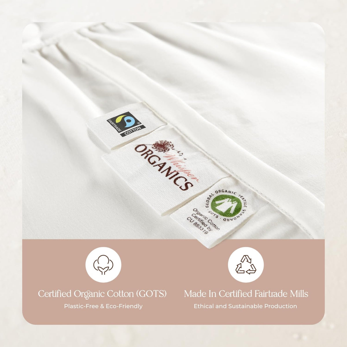 100% Cotton Organic Mattress Pad - Luxury Quilted Mattress Topper Protector Plush & Breathable Machine Washable Design - Fairtrade & GOTS Certified Premium 400GSM Thick with Deep Pocket (Cal King)