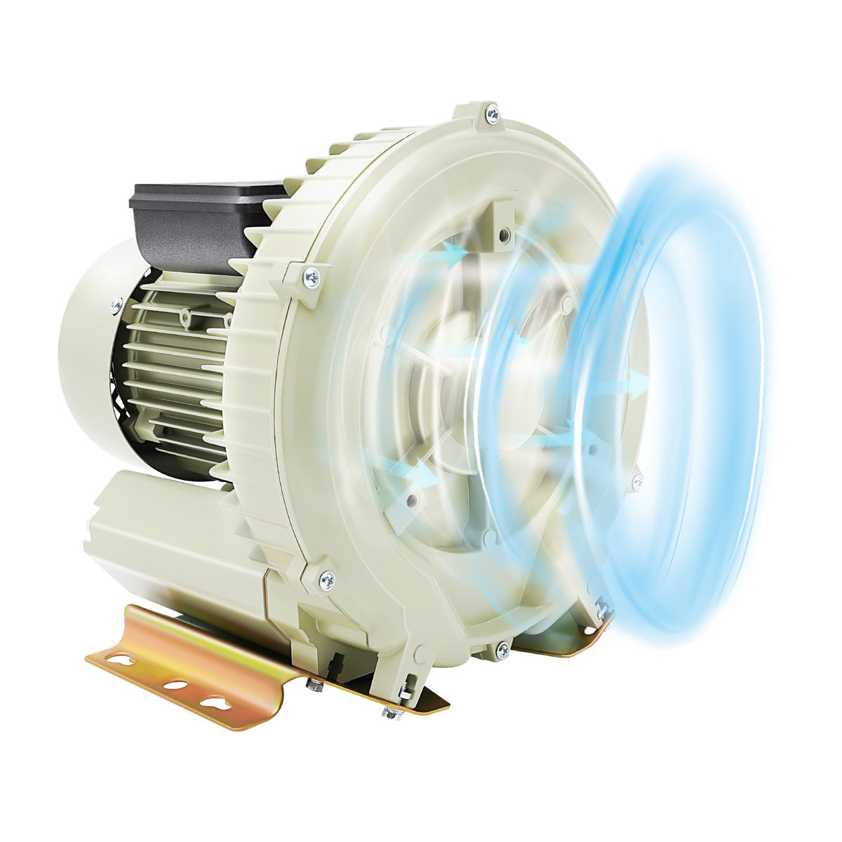 Air Pump Blower, 370W Industrial Aquaculture Vortex Air Blower, Seafood Pond Fish Tank High Pressure Blower, Commercial Centrifugal Cycle Air Blower for Aquaculture, Fresh Food Market, Aquarium
