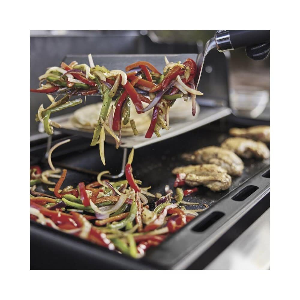 Weber Rust‑Resistant Outdoor Griddle Insert, Full‑Size – Pre-Seasoned Carbon Steel Griddle for Summit and Genesis 300 Series (3 Burners), Gas Grill Accessory