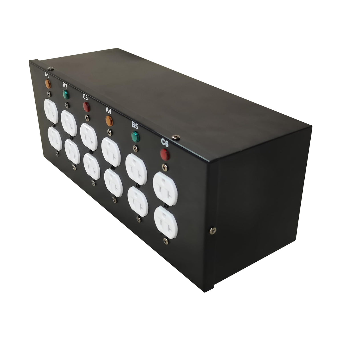 JUNMAN 6 Channel L14-30 to 12 Edison Power Distro Distributor Box for Stage DJ Lighting Party Event Show