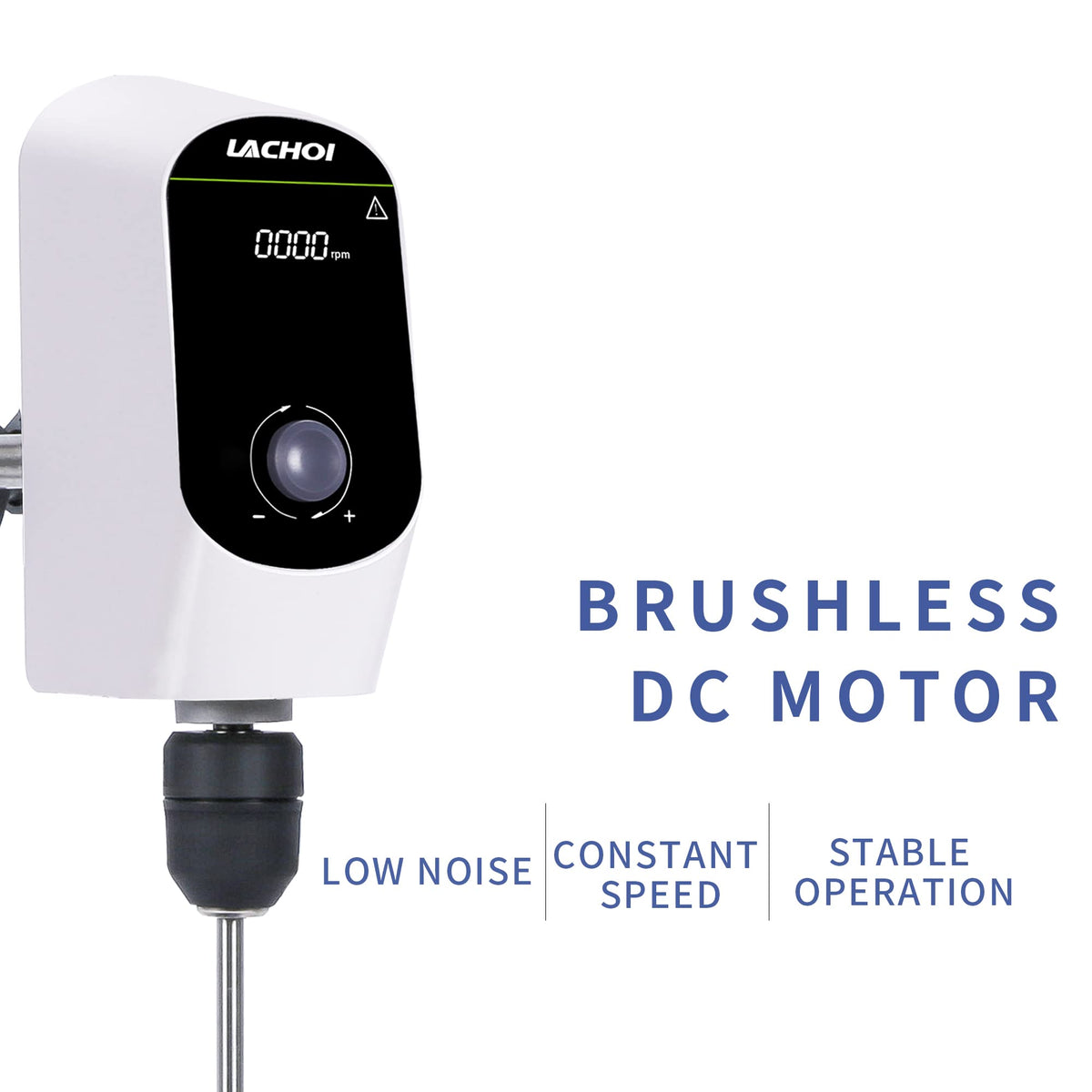 LACHOI Electric Overhead Stirrer Mixer 100-2000RPM Max.20L(H₂O) LCD Display Digital Overhead Stirrer Mixer 10000mPas Powerful Lab Stirrers Mixer with Stirring Rod and Stand(Max.20L H₂O)