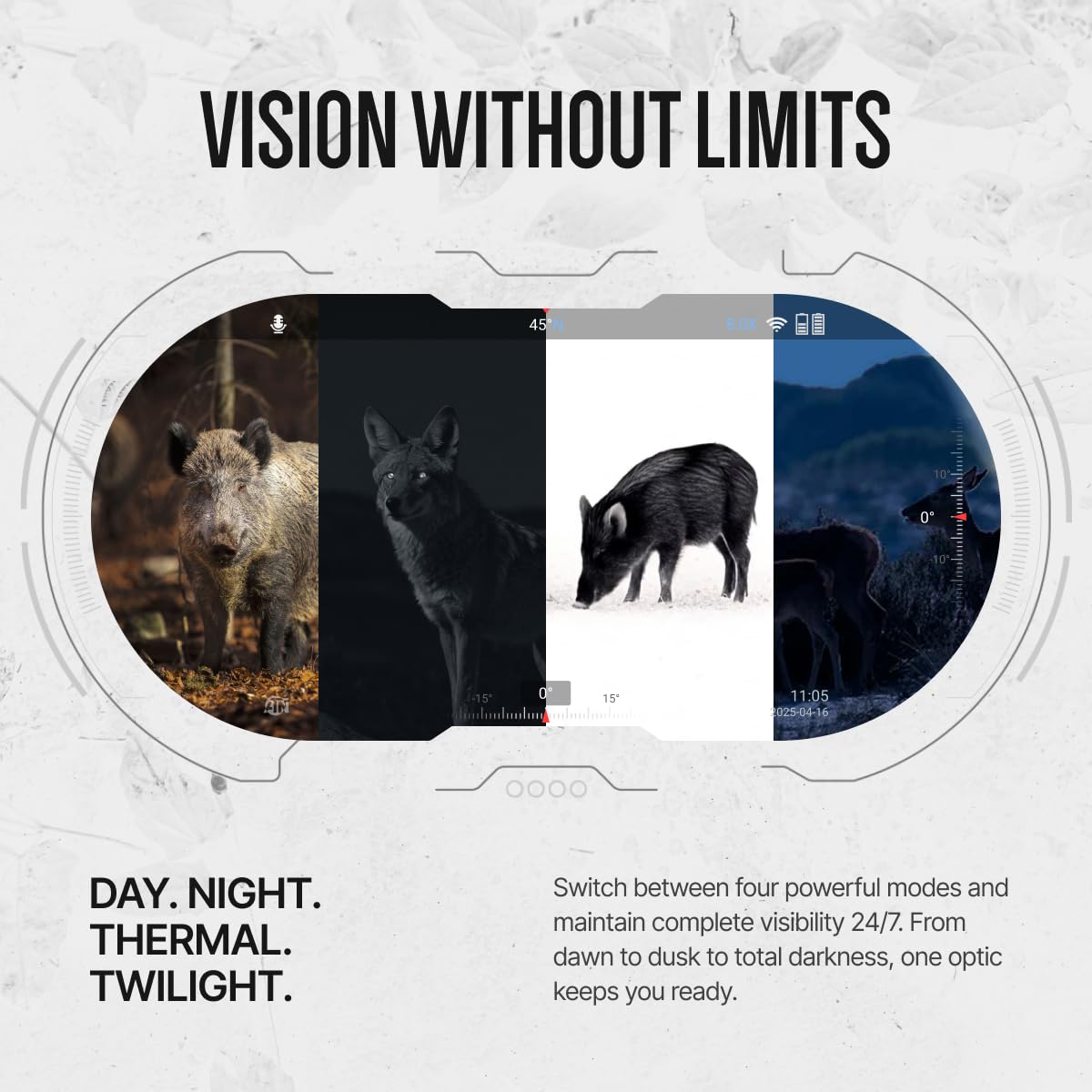 ATN Binox 6 Dual Multispectral Binoculars, Thermal 640×512 Sensor, Day/Night/Twilight 4K UHD, Built-in LRF