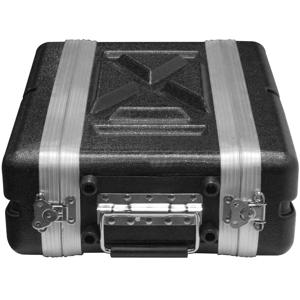 Seismic Audio - SALWR2S - Lightweight 2 Space Compact ABS Rack Case - 2U PA DJ Amp Effects Shallow Rack Case