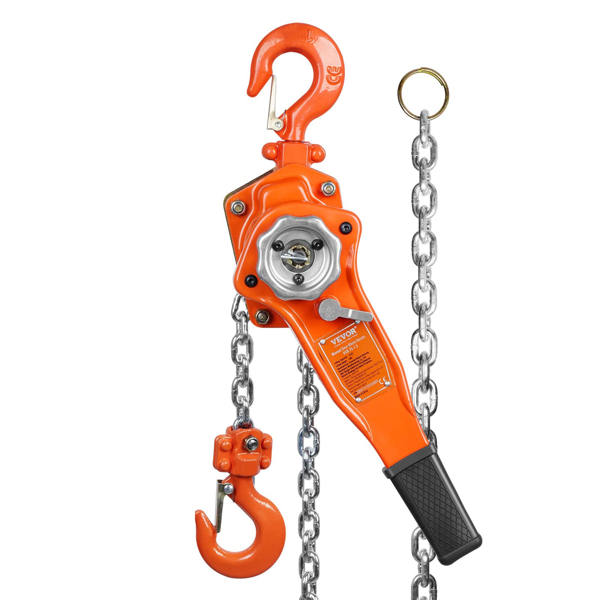 VEVOR Manual Lever Chain Hoist Bundle, Includes 3 Ton 6600 lbs 20 FT and 3/4 Ton 1650 lbs 10 FT Come Alongs, G80 Galvanized Carbon Steel with Weston Double-Pawl Brake