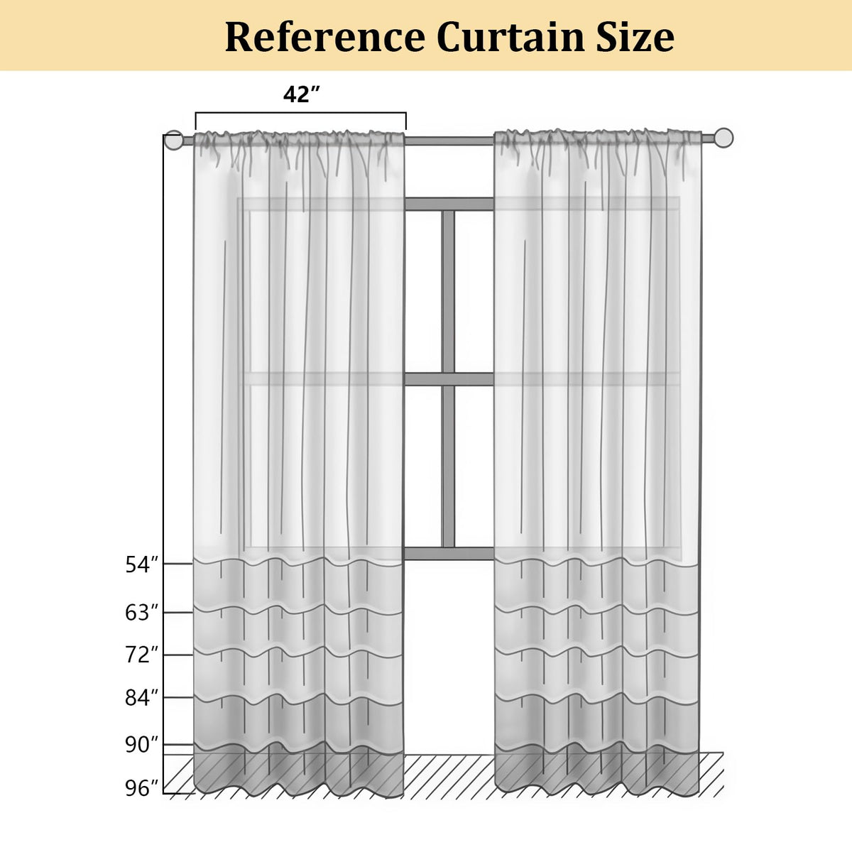 Ebesto Crushed Floral Sheer Curtains 63 Inch Length - Light Filtering Printed Sheer Flower Patterned Curtains for Bedroom, Spring Romantic Rod Pocket Window Drapes, 2 Panels, 42Wx63L, Terracotta