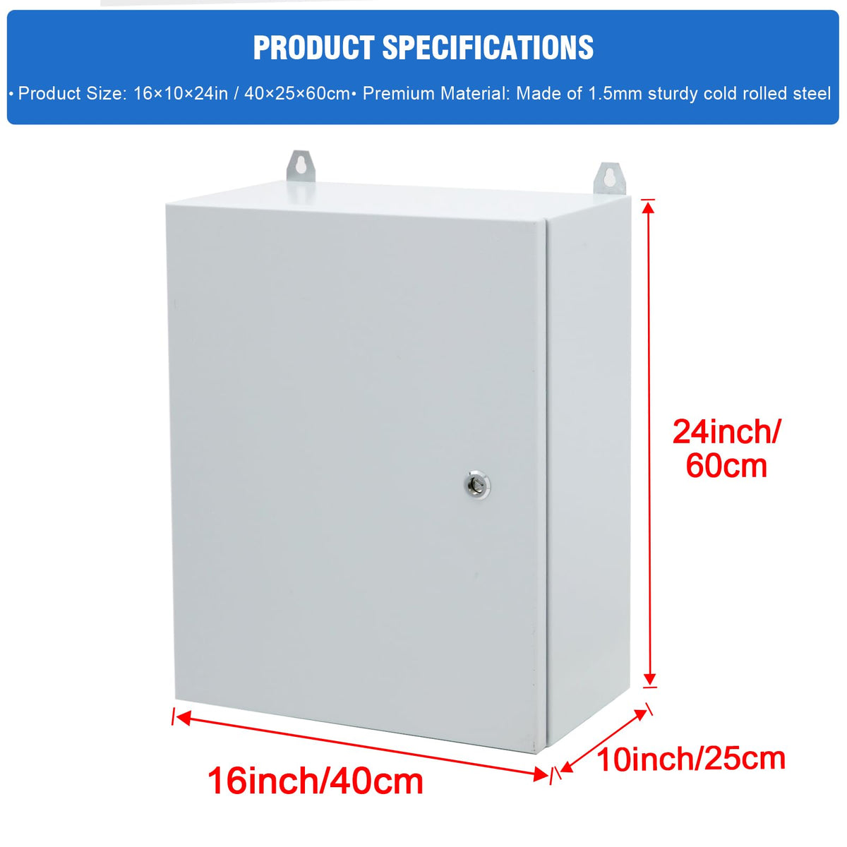 DWALE Outdoor Electrical Box,24 x 16 x 10''NEMA 4X Enclosure IP66 Waterproof & Dustproof, Universal Electrical Project Box with Mounting Plate