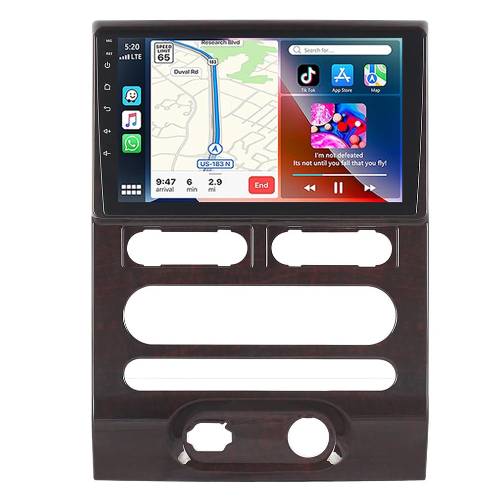 ASURE 9 inch Android 15 Car Stereo Radio for Ford Expedition 2007-2014 Auto Air Conditioner,4G+64G GPS Navigation Unit with Wireless Carplay,Android Auto,1280x800 HD Touchscreen