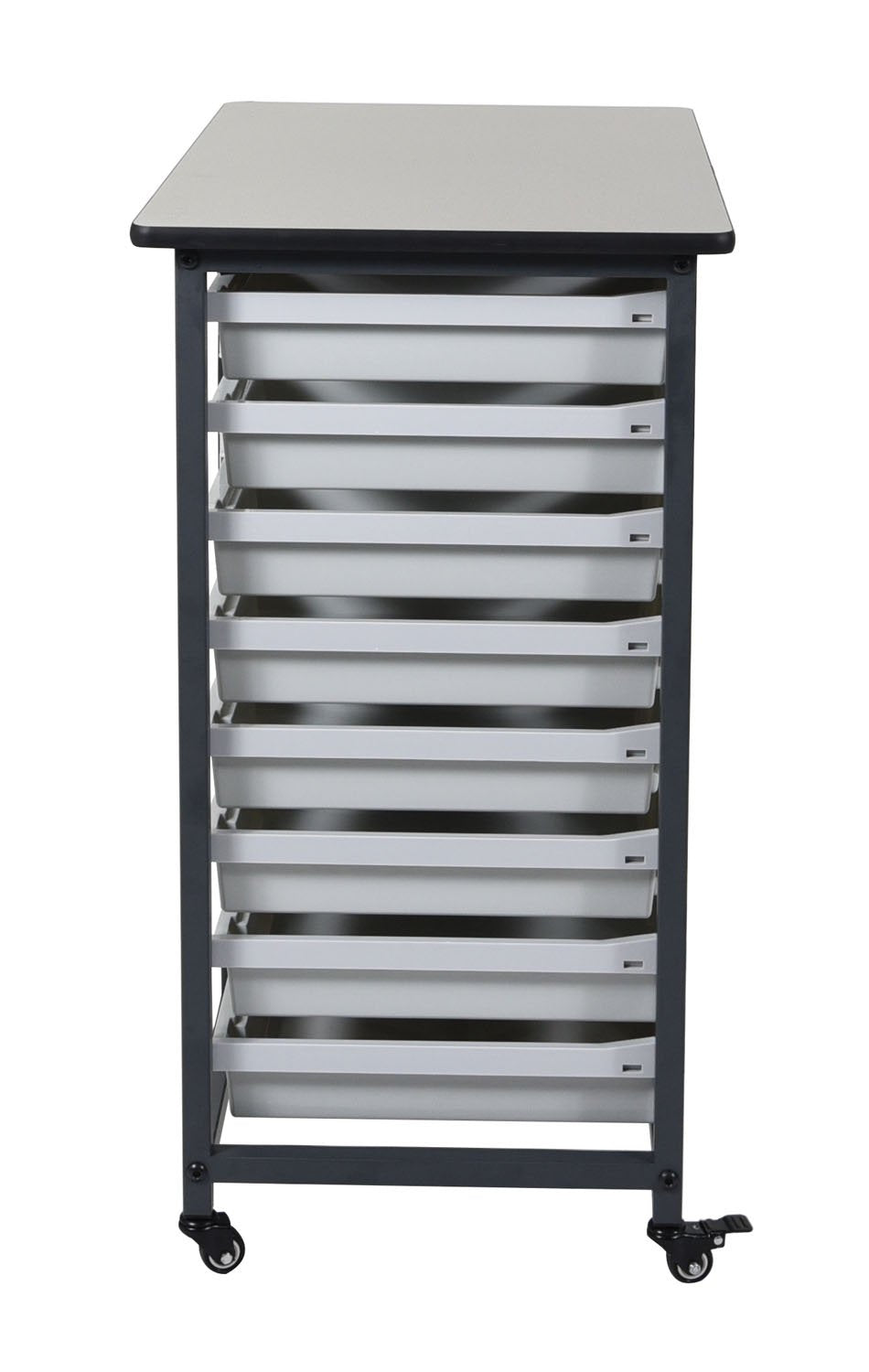 LUXOR MBS-DR-16S Mobile Bin System - Double Row Grey 20 L x 30 75 W x 37 5 H