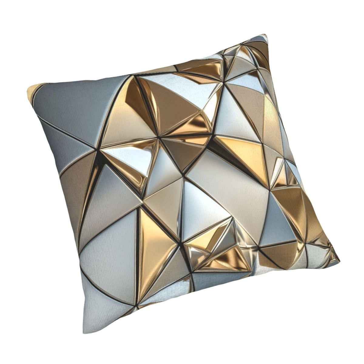 Droerfes Geometry Gold Abstract Throw Pillow Covers Set of 2 Couch Pillow Case Decoration Cushion Covers for Sofa Home Living Room Bedroom Outdoor 18X18 Inch