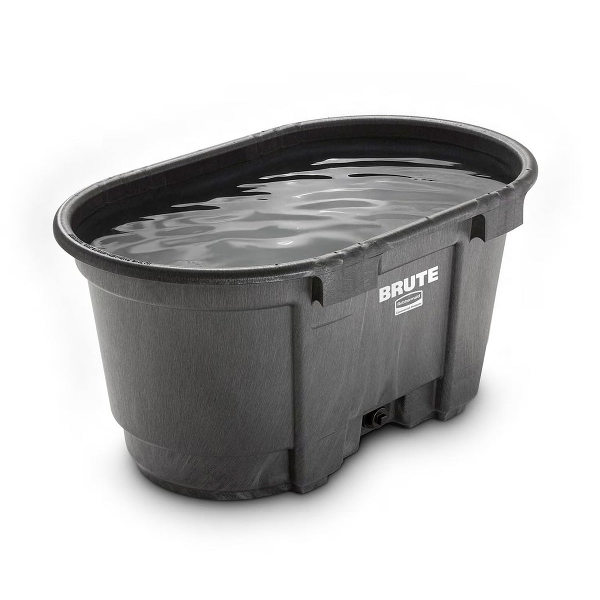 Rubbermaid Commercial Products Stock Tank 100-Gallons Structural Foam Heavy Duty Container for Livestock/Animal/Cattle Feed & Water Outdoor Homemade Pool/Hot Tub/Bathtub & Pet Cleaning/Dog Wash