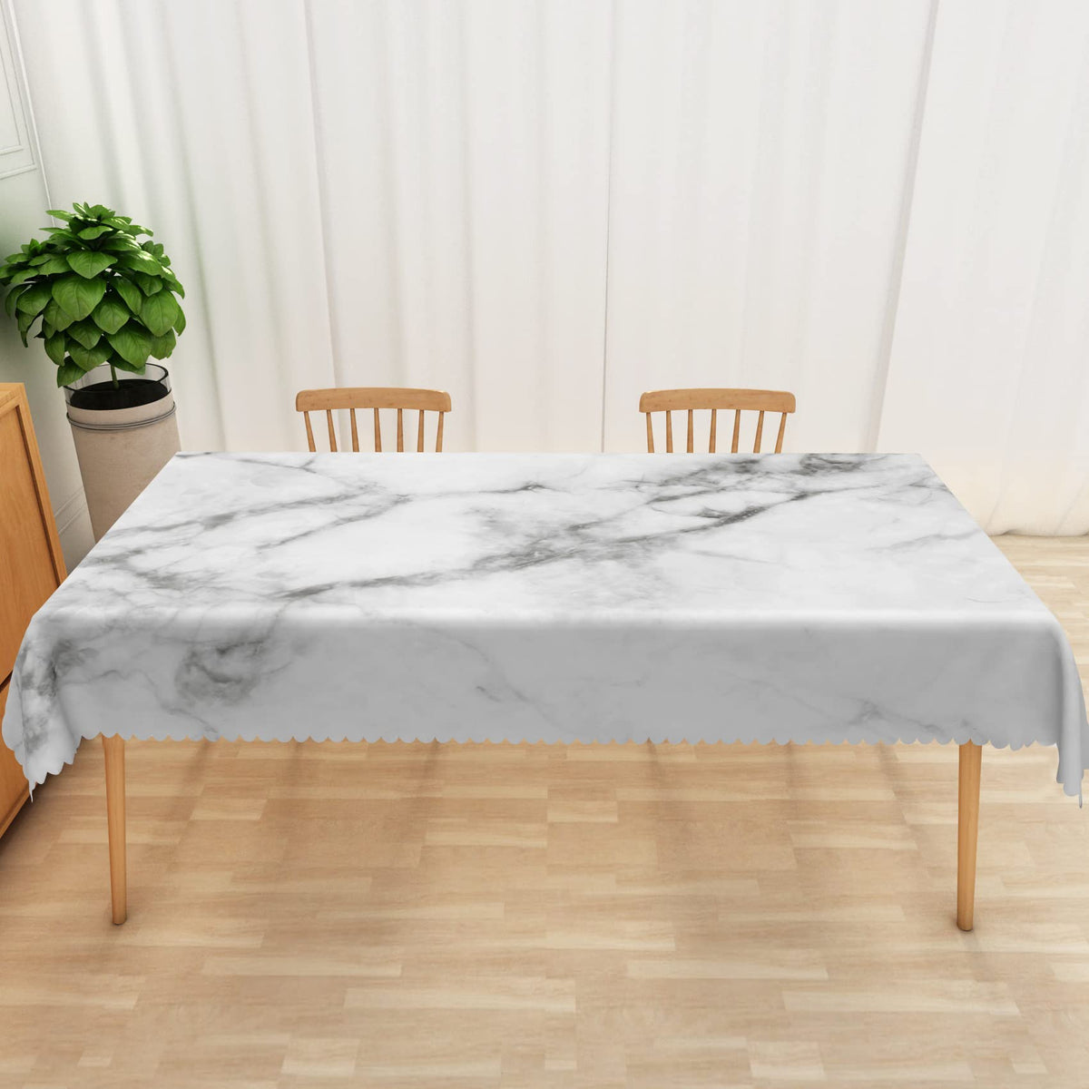 SIEDYCV Abstract White Grey Marble Texture Tablecloth, 60x120 Inch Modern Luxury Black Crack Ink Art Rectangle Table Cloth,Waterproof Fabric Table Cover for Kitchen Dining Room Patio Home Party Decor