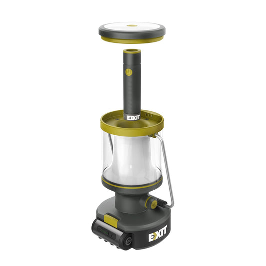 EXIT 20V 3-in-1 Rechargeable LED Lantern EX003, Portable, 800 Lumen Lantern Flashlight for Camping, Hurricane, Emergency, Hiking, Power Outages, 2.0 Ah Battery Included