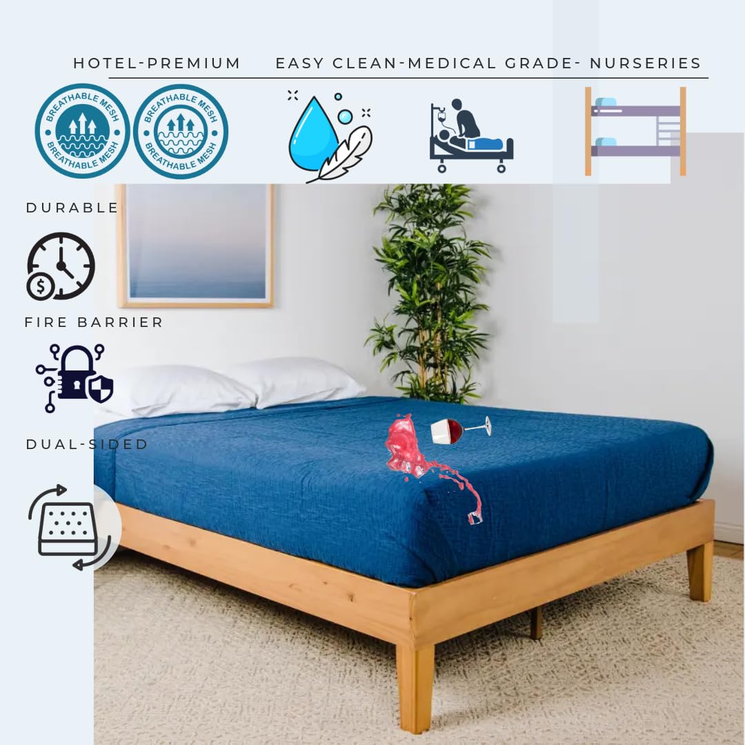 Mielmoon 4-Inch Waterproof Mattress No-Springs Foam Bed Plush-Barrier,Clean&Body,Supportive Spinal,Outdoors-Medical Mattress-Bedwetting (4", Twin 39x74)