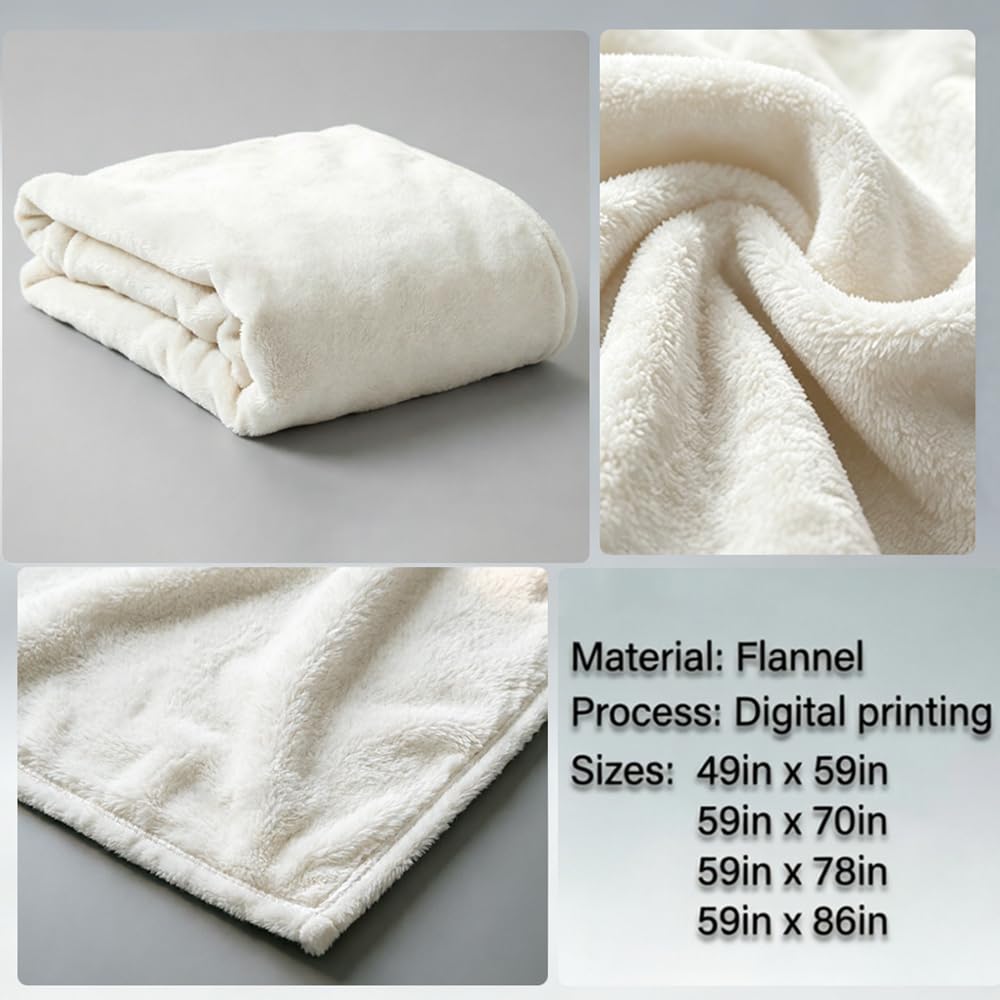 HUNXIAOJ Botanical Throw Blanket Green Leaves Blanket Plant and Floral Decor Botanical Bedding Warm Soft Flannel for Bed Sofa Couch (49in x 59in)