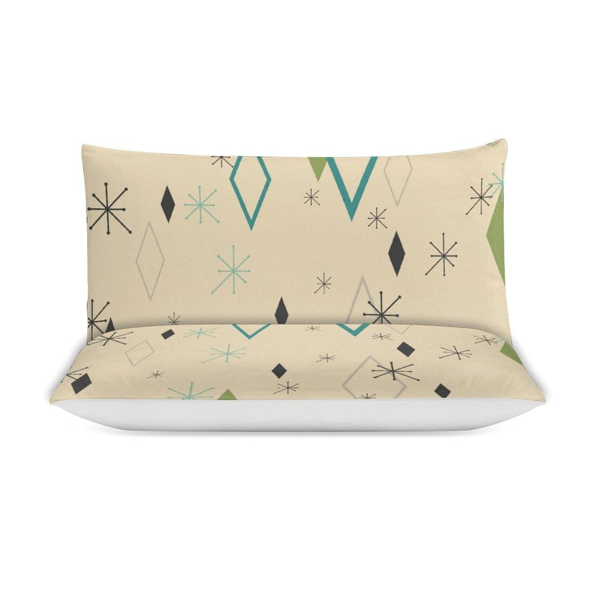 Focusbrite Modern Mid Century Duvet Cover, Vintage Geometry Bedding Sets Soft Comforter Cover，Aesthetic Abstract Art Bedding 3 Piece (1 Duvet Cover 86"x70" + 2 Pillow Sham 20"x30")