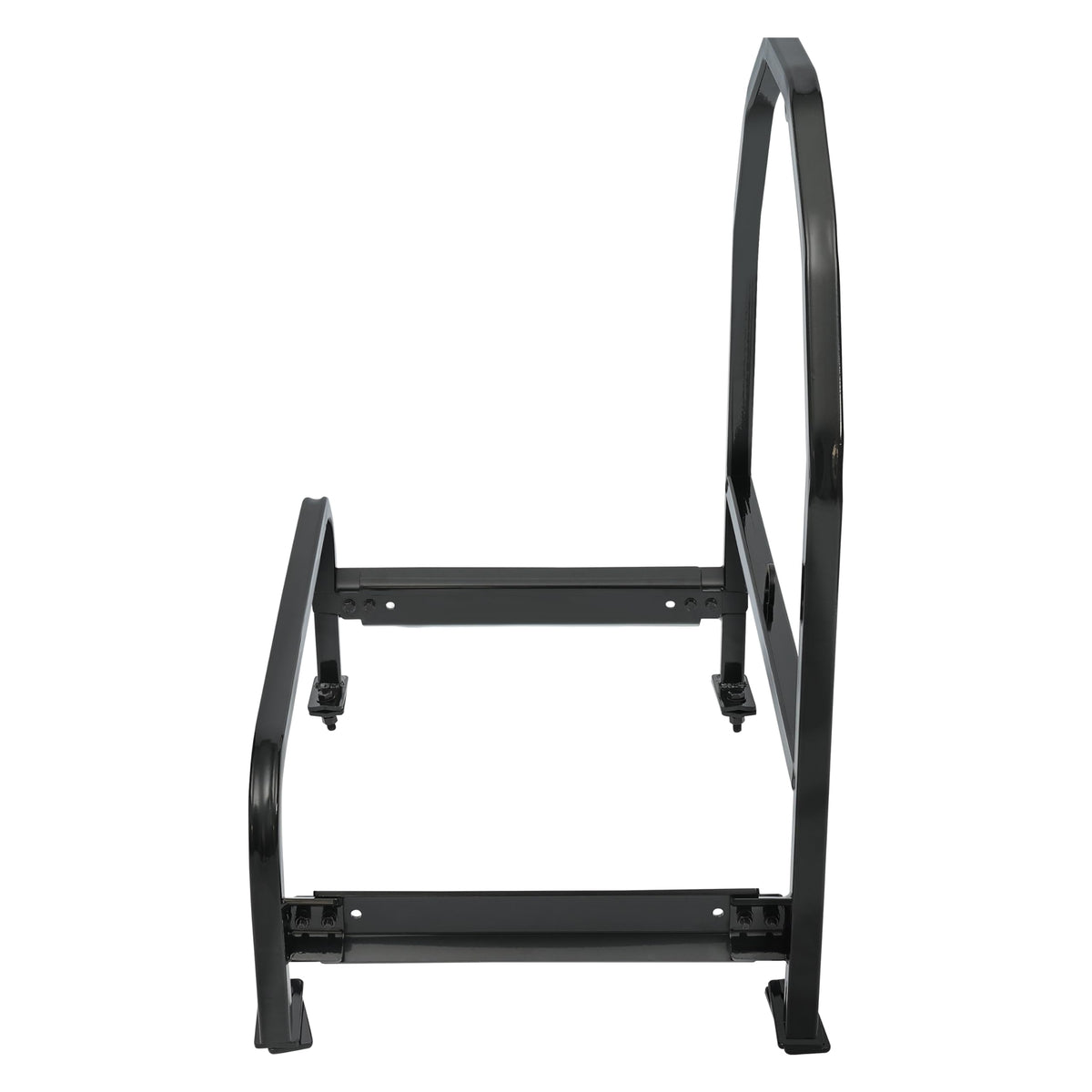ALMULOO Universal Adjustable Semi Truck Spare Tire Carrier Rack Holder Width Max Up to 19" Steel Powder Coated