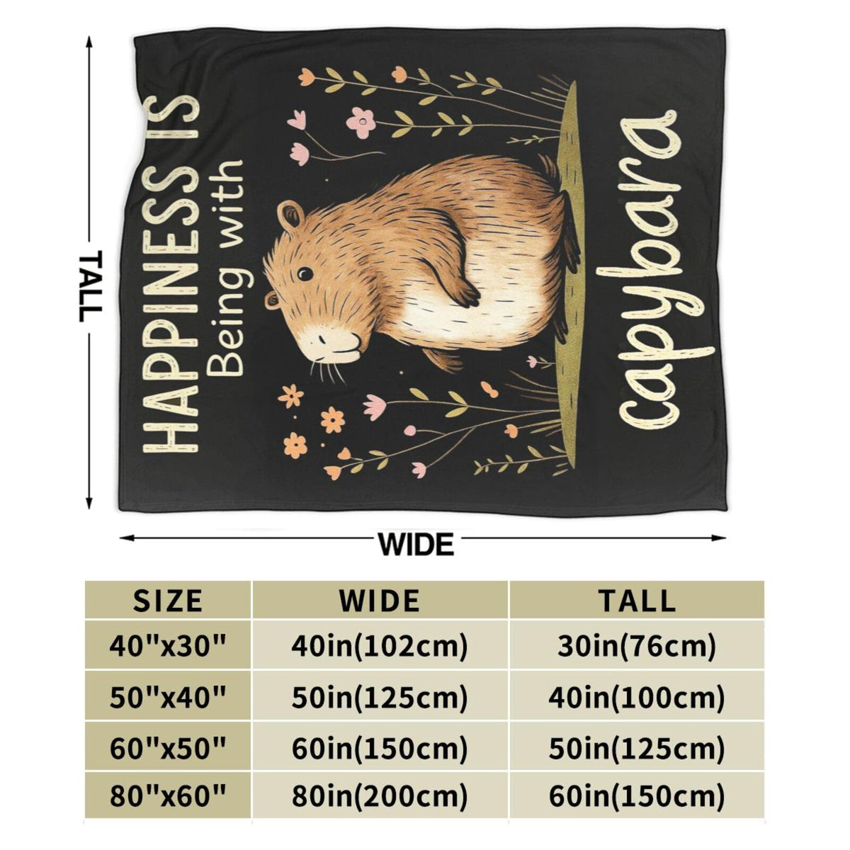 Capybara Blanket Cute Capybara Throw Blanket Soft Warm Cozy Fleece Fuzzy Plush Flannel Blankets Gifts for Girls Women Boys Kids Adults 40"X50"