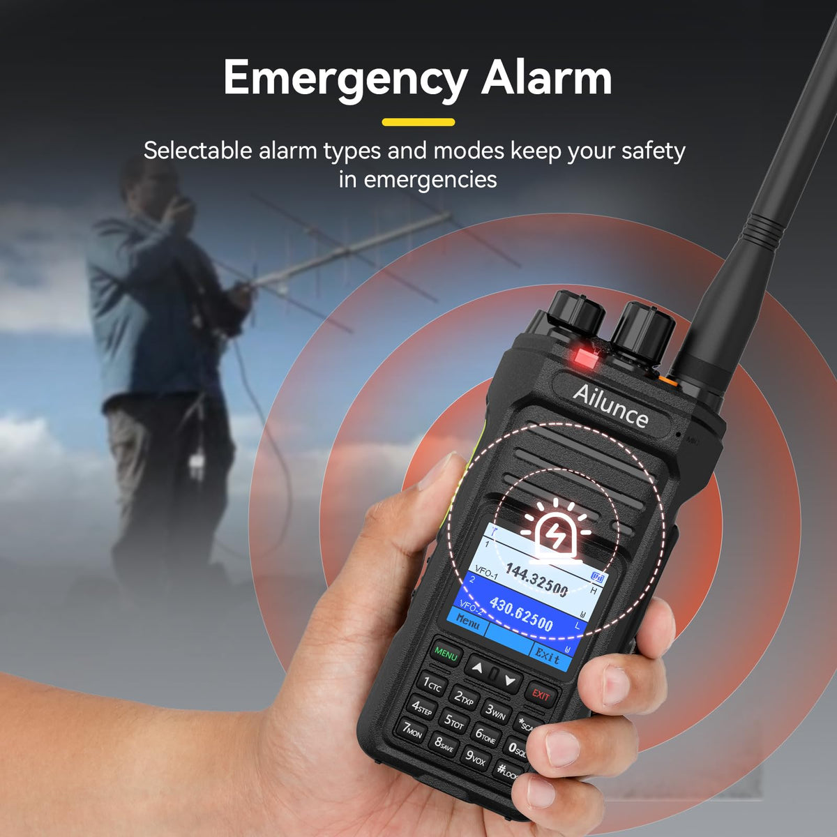 Retevis Ailunce HA1UV Ham Radio Handheld, Upgrade Chirp, Dual Band Radio with Cable,IP67 Waterproof, USB-C, 2800mAh, NOAA, Emergency Alarm, Long Range Handheld Transceiver for Hunting, Camping(2 Pack)