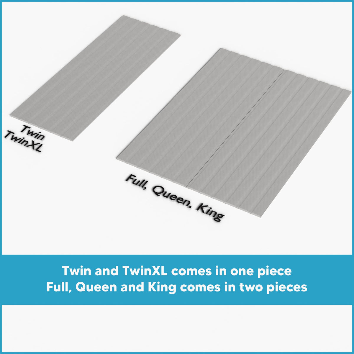 Treaton, 0.75-Inch Heavy Duty Vertical Wooden Bunkie Board/Bed Slats with Cover, Enhance Mattress Support, King(76"), Grey
