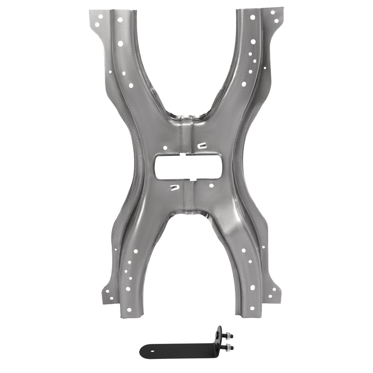 ALMULOO Spare Tire Frame Crossmember Compatible with 1999-2004 Ford F-250 F-350 Steel Spare Tire Carrier Support, Raw Finish