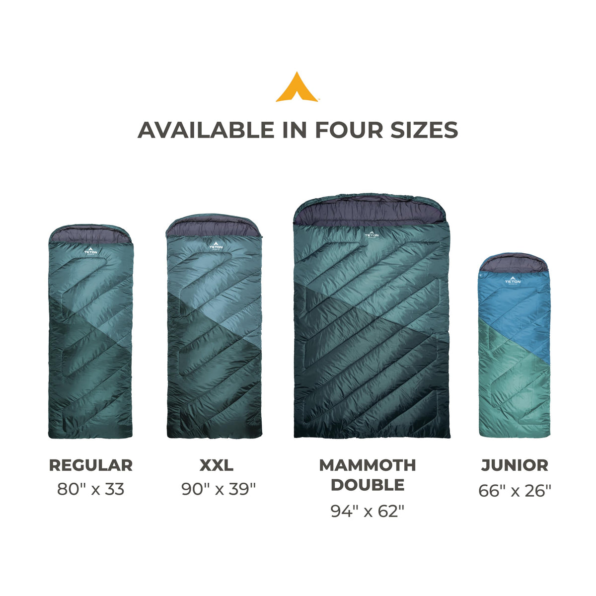 Teton Celsius Regular -25F Degree Sleeping Bag - Cold-Weather Sleeping Bag for Adults and Kids - Camping Made Easy and Warm. Compression Sack Included