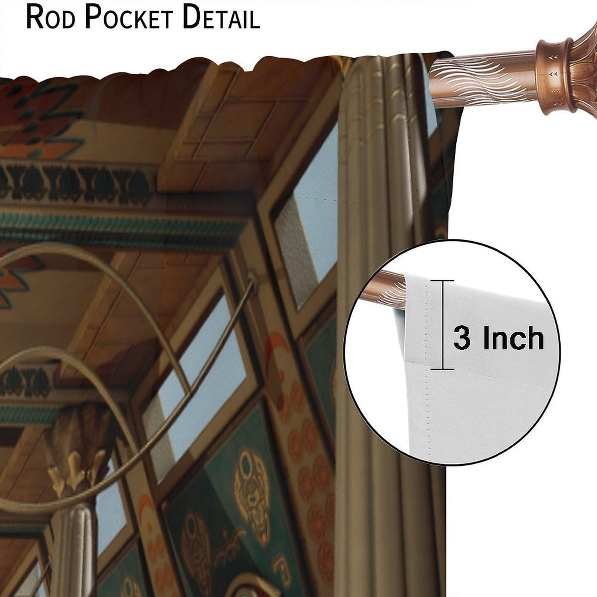 Brown Retro Architectural Curtains,Retro Style Darkening Window Treatments for Bedroom Living Room Home Décor Drapes 2 Panel Sets Total Size 42" x 45"