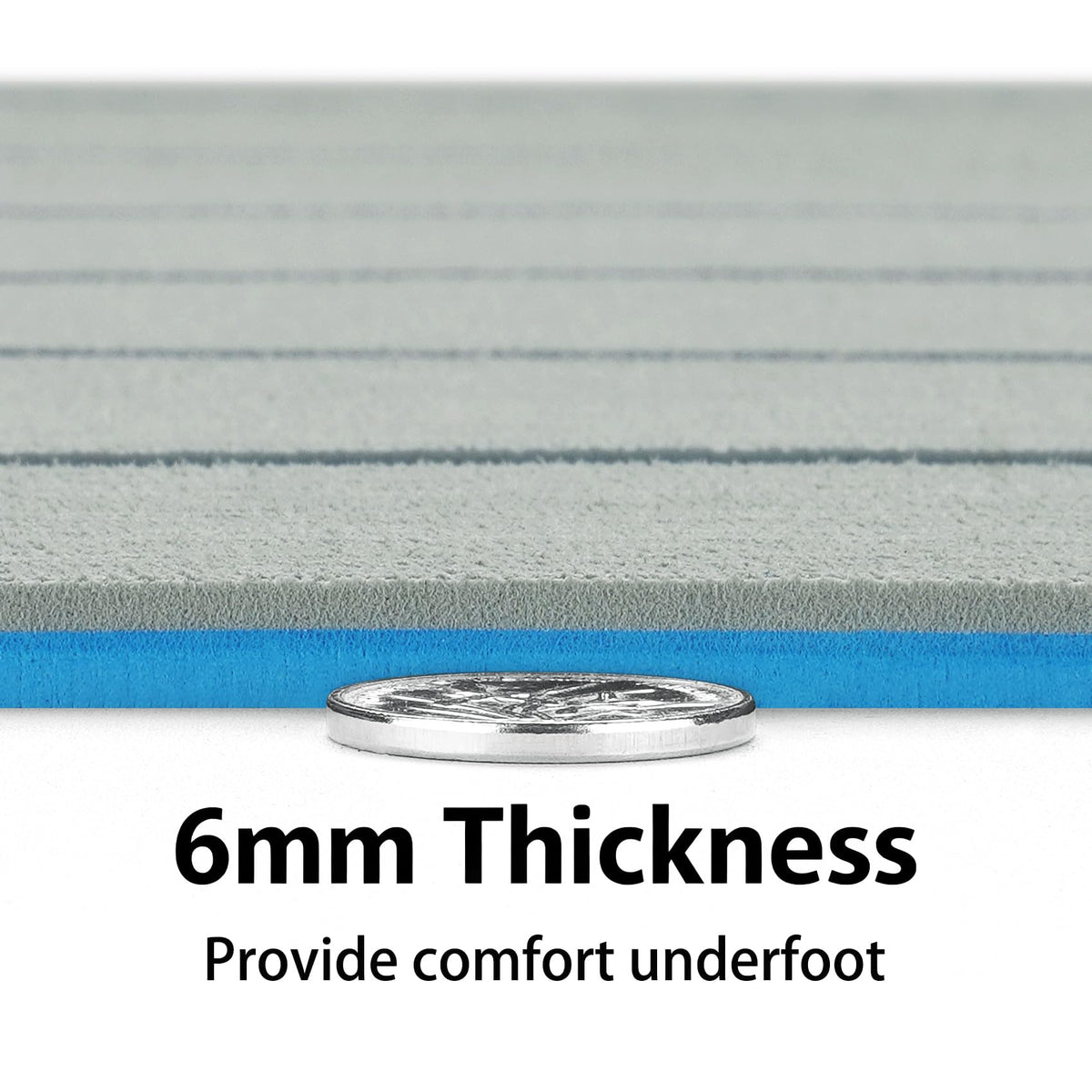 ICOOP Boat Flooring Sea Deck Non-Slip EVA Foam Boat Decking Marine Vinyl Flooring Seadek Waterproof Hydro Turf Marine Mats for Boats Pontoon 94.5"x47"/36"/24"/16", 47.2"x15.8"
