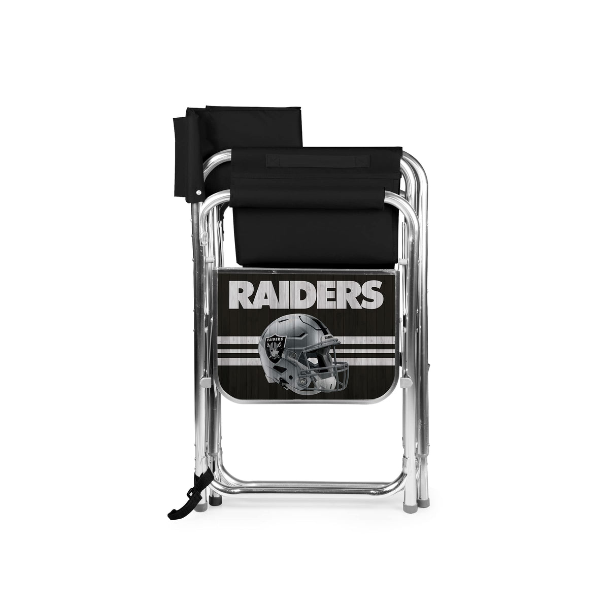 PICNIC TIME NFL Las Vegas Raiders Sports Chair with Side Table, Beach Chair, Camp Chair for Adults