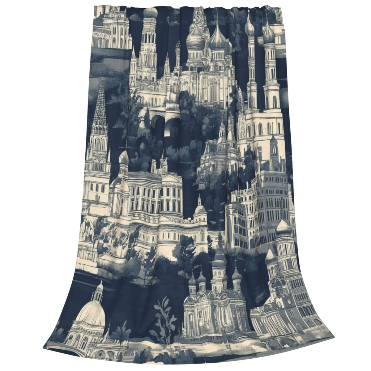JXDXHCW Throw Blanket Large Size 80"X60" Inches Monochrome Cityscape Soft Cozy Lightweight Blankets for Men and Women