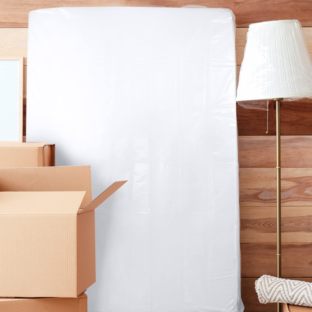 Utopia Home Queen Size Mattress Cover for Moving, 4 Mil Heavy Duty Plastic Mattress Bag for Disposal, Mattress Encasement Fits Mattresses up to 14 Inches, Mattress Bags for Moving