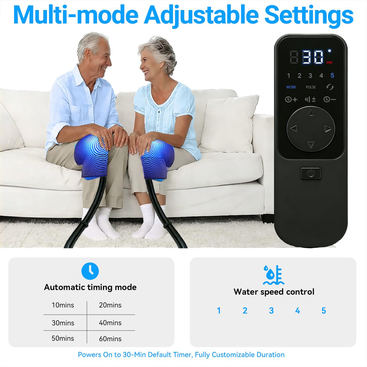Ice Machine for Knee After Surgery, Cold Therapy Machine for Hip Shoulder Knee Replacement Recovery, Portable Quiet Leak-Proof Knee Ice Machine with Wheels & Universal Pad for Pain Relief and Swelling
