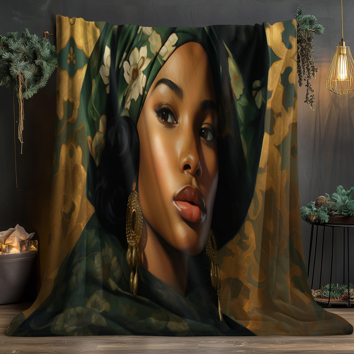 African Woman Throw Blanket African American Blankets for Couch Bed Sofa Black Woman Blankets and Throws - Super Soft Cozy Fuzzy Plush Flannel Blanket & Gifts